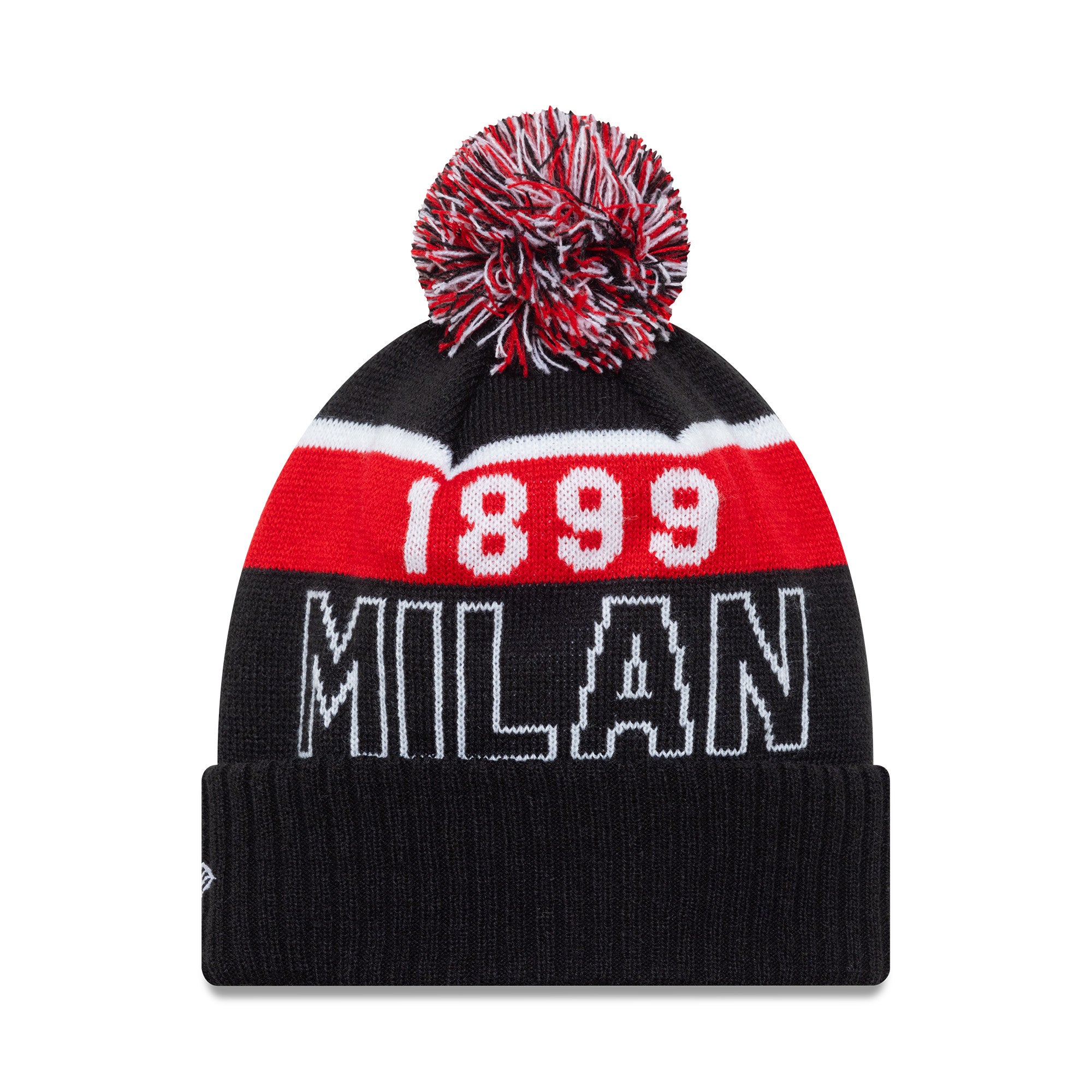 AC Milan Sport Beanie Adults - Black/Scarlet