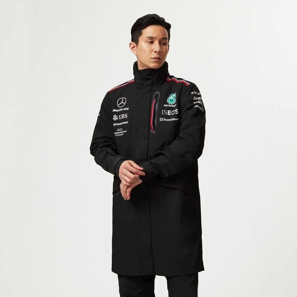 Mercedes AMG Petronas F1 2023 Team Rain Jacket Mens - Black