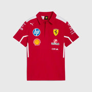 Scuderia Ferrari F1 Team 2025 Polo Kids - Dark Cherry