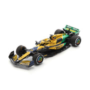 Spark McLaren Racing F1 Racing F1 MCL38 Oscar No.81 2024 Monaco GP Senna Livery Car Unisex - Yellow - 1:18 Scale