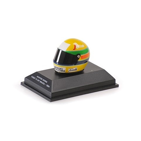Ayrton Senna First F1 Brazil GP 1984 Helmet 1:8 Scale - Yellow