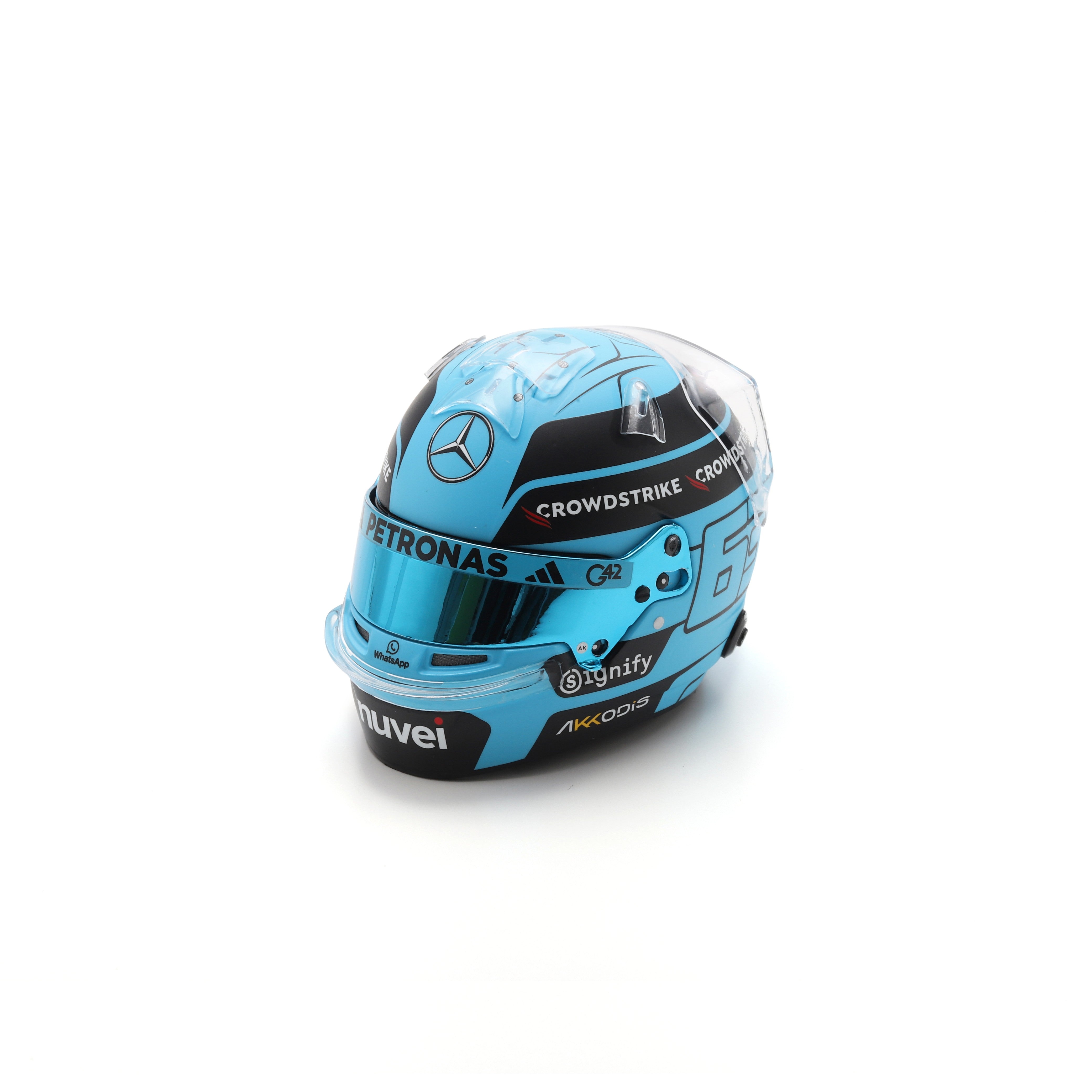 Spark Mercedes AMG Petronas F1 George Russell 2025 Mini Helmet - 1:5 Scale