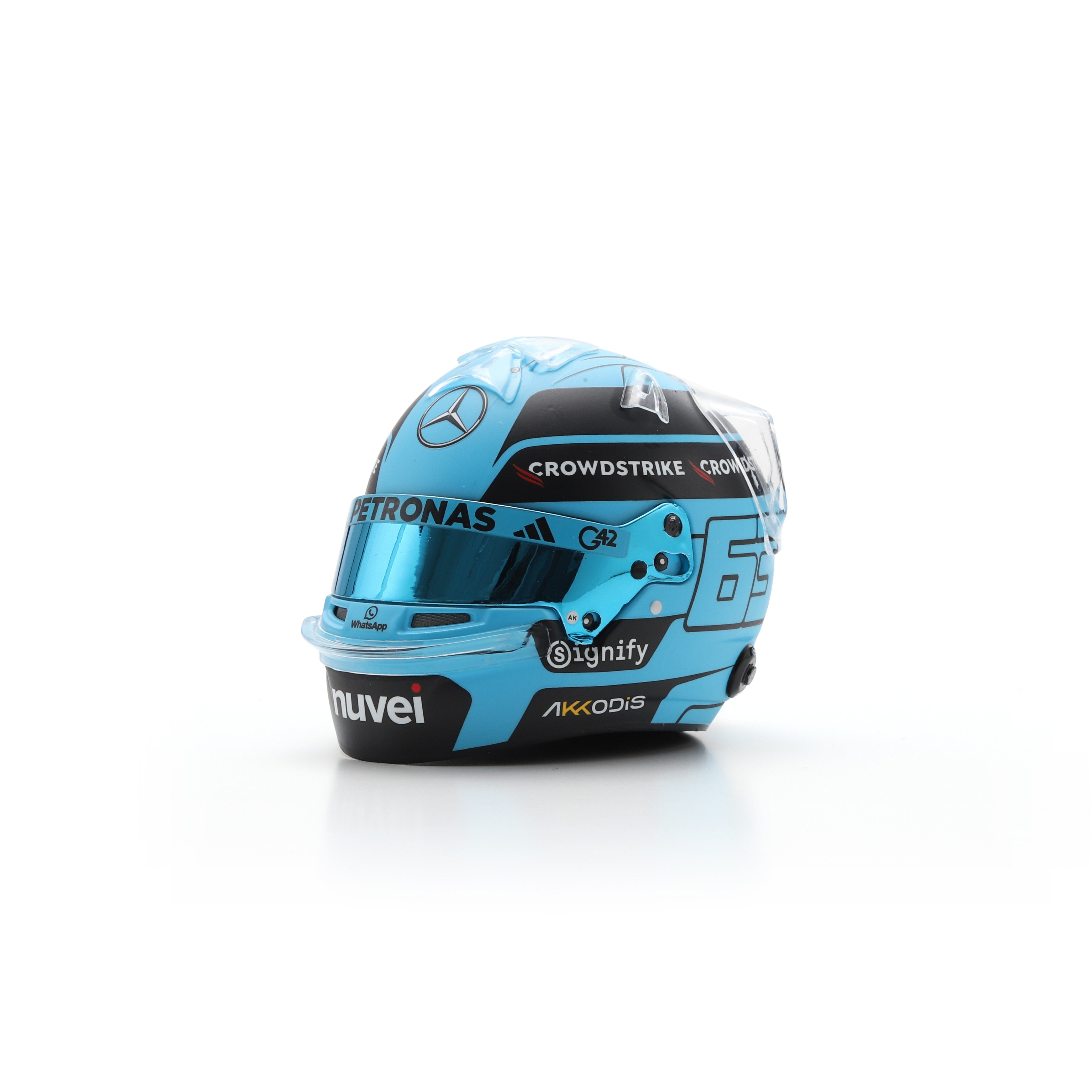 Spark Mercedes AMG Petronas F1 George Russell 2025 Mini Helmet - 1:5 Scale