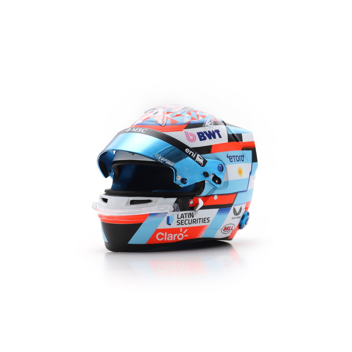 Spark Alpine F1 Team Franco Colapinto 2026 Mini Helmet Adults - Blue - 1:5 Scale