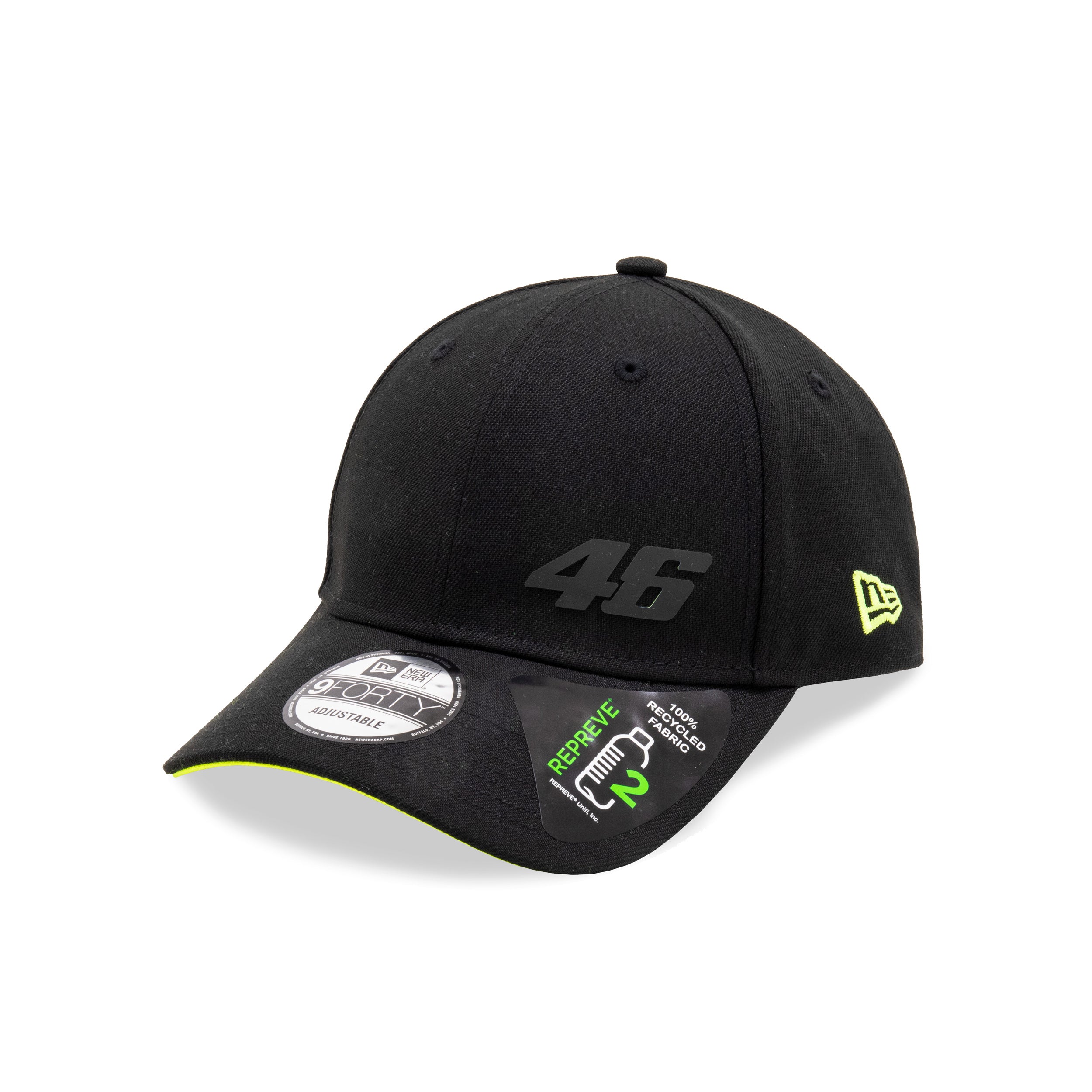 VR46 Repreve 9Forty Cap Adults - Black/Neon Yellow