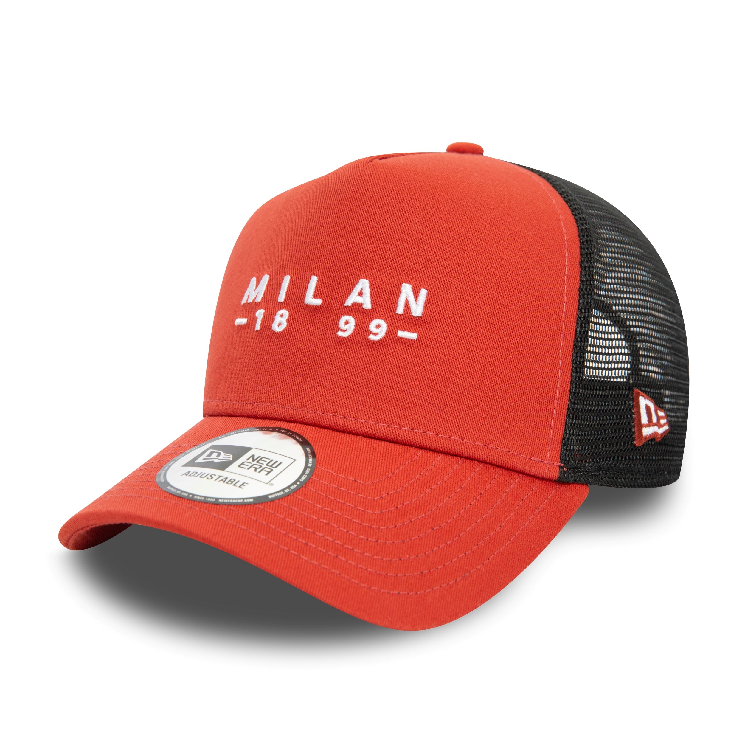 AC Milan Seasonal Wordmark Trucker Cap Adults - Rust Red