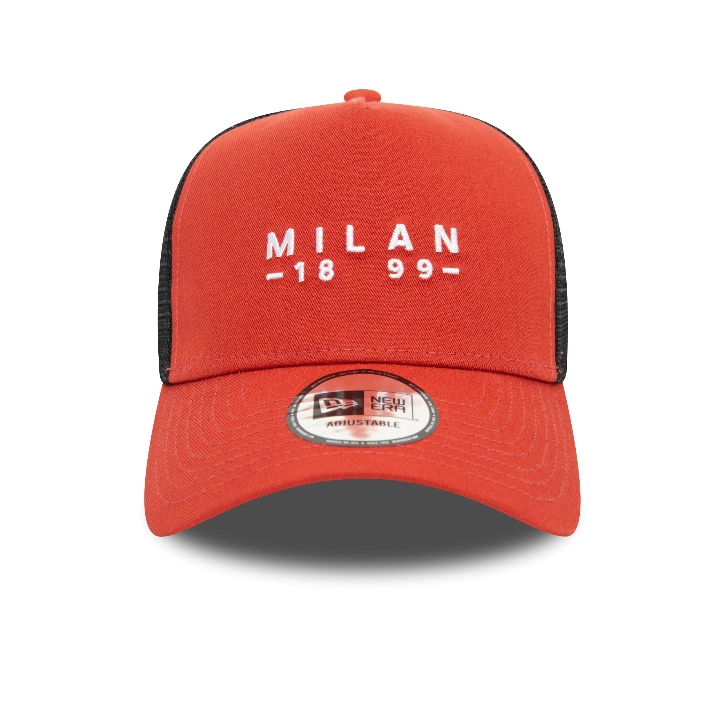 AC Milan Seasonal Wordmark Trucker Cap Adults - Rust Red