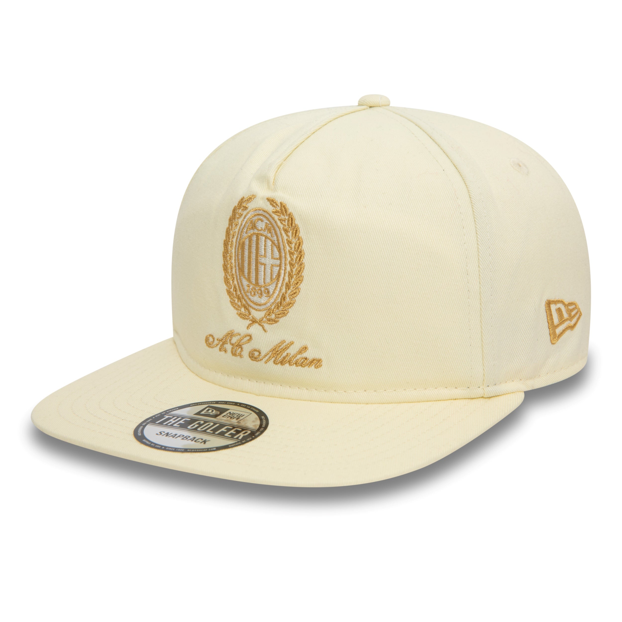AC Milan Heritage Gold Golfer Cap Adults - Chalk White
