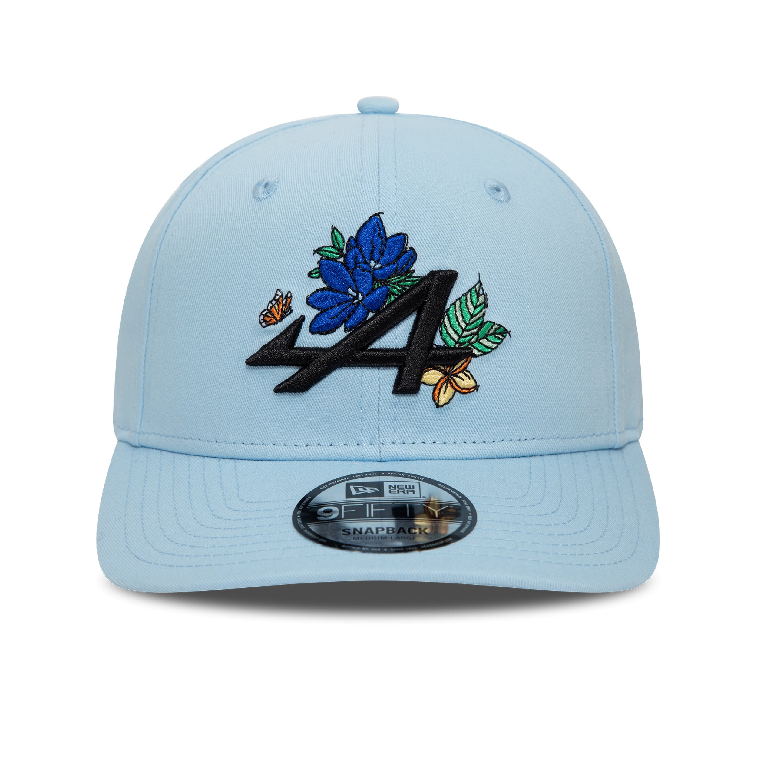 Alpine F1 Floral Logo 9Fifty Cap Pre Curve Cap Adults - Light Sky Blue