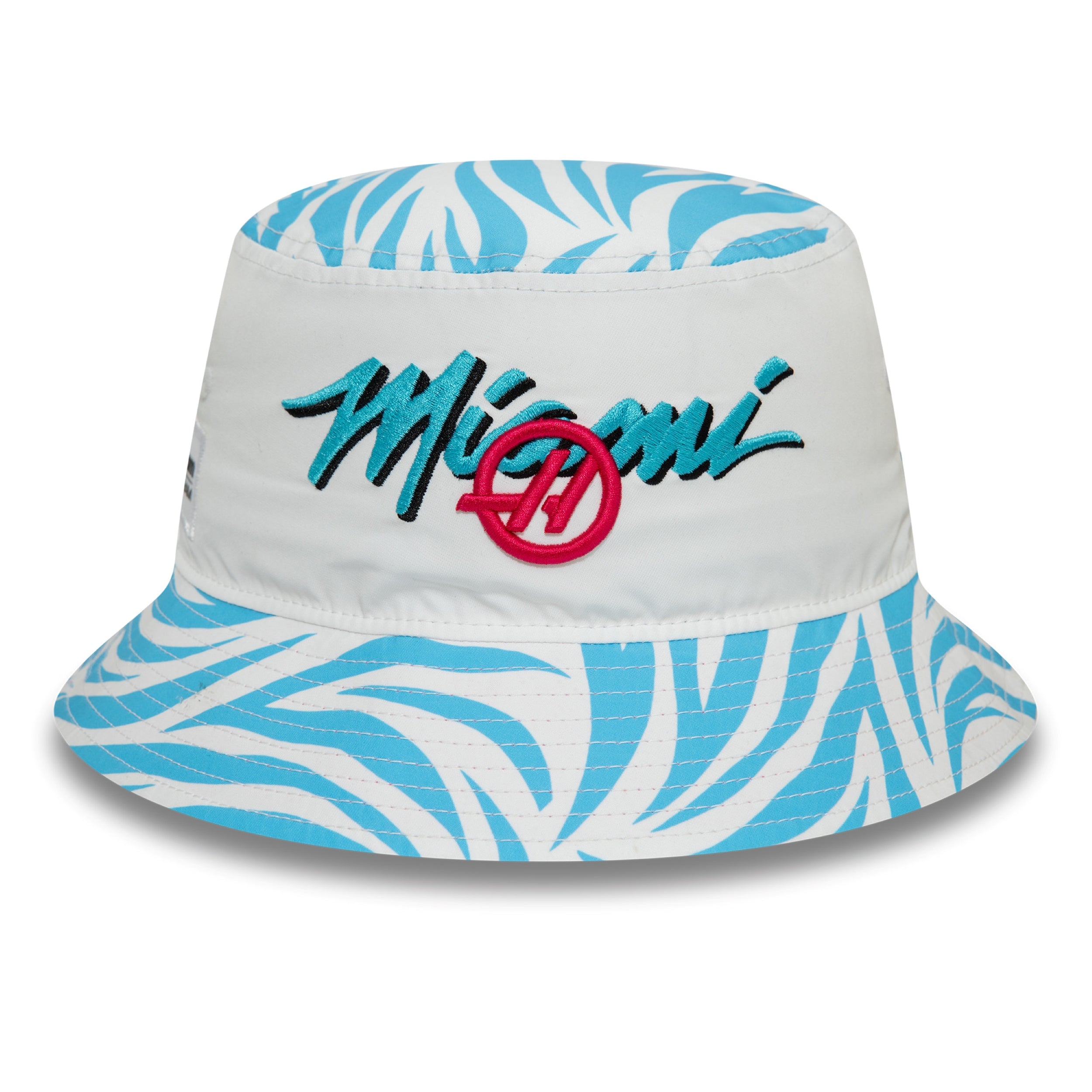 Haas F1 Miami Zebra Bucket Hat Adults - White