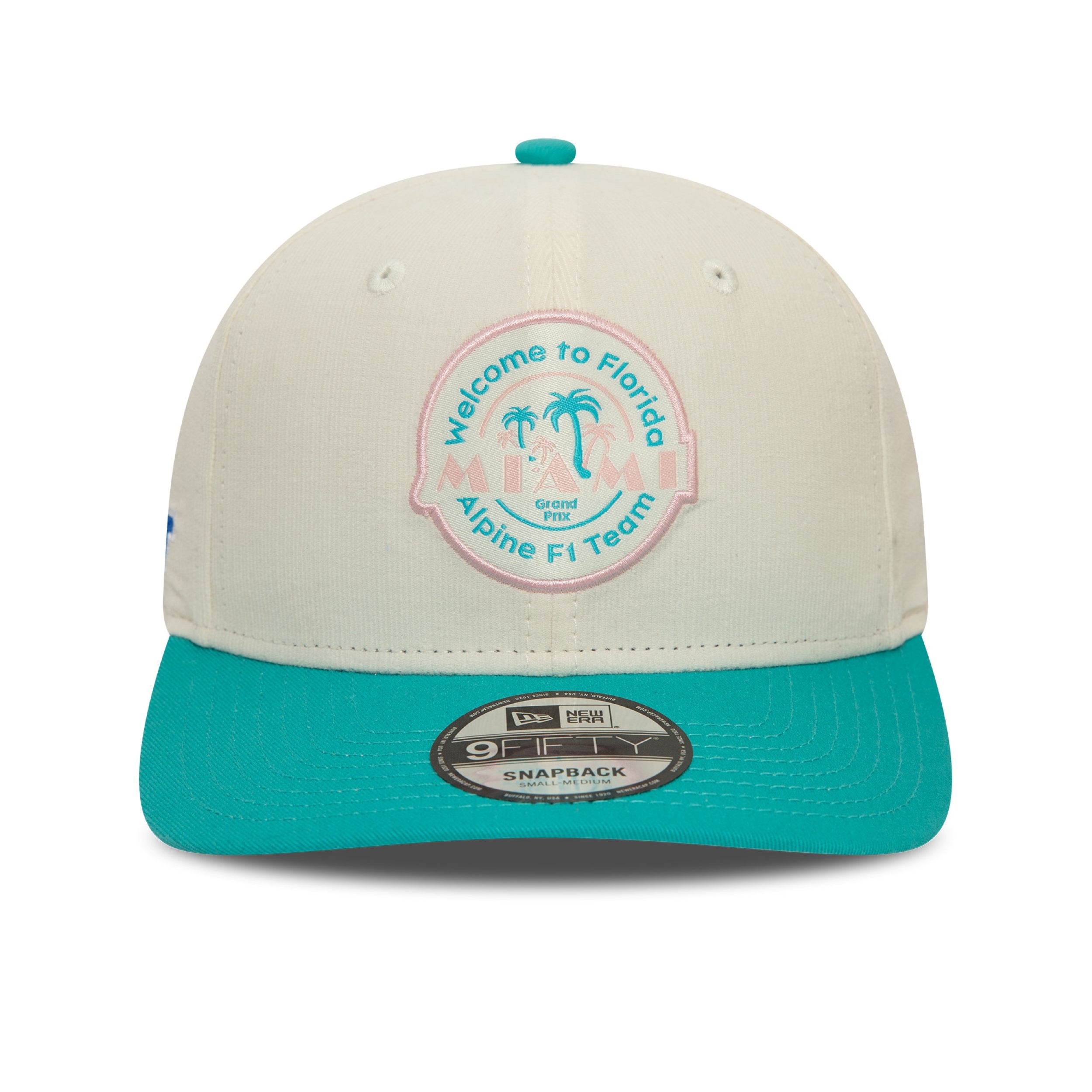 Alpine F1 Miami 9Fifty Cap Pre Curve Cap Adults - Chalk White