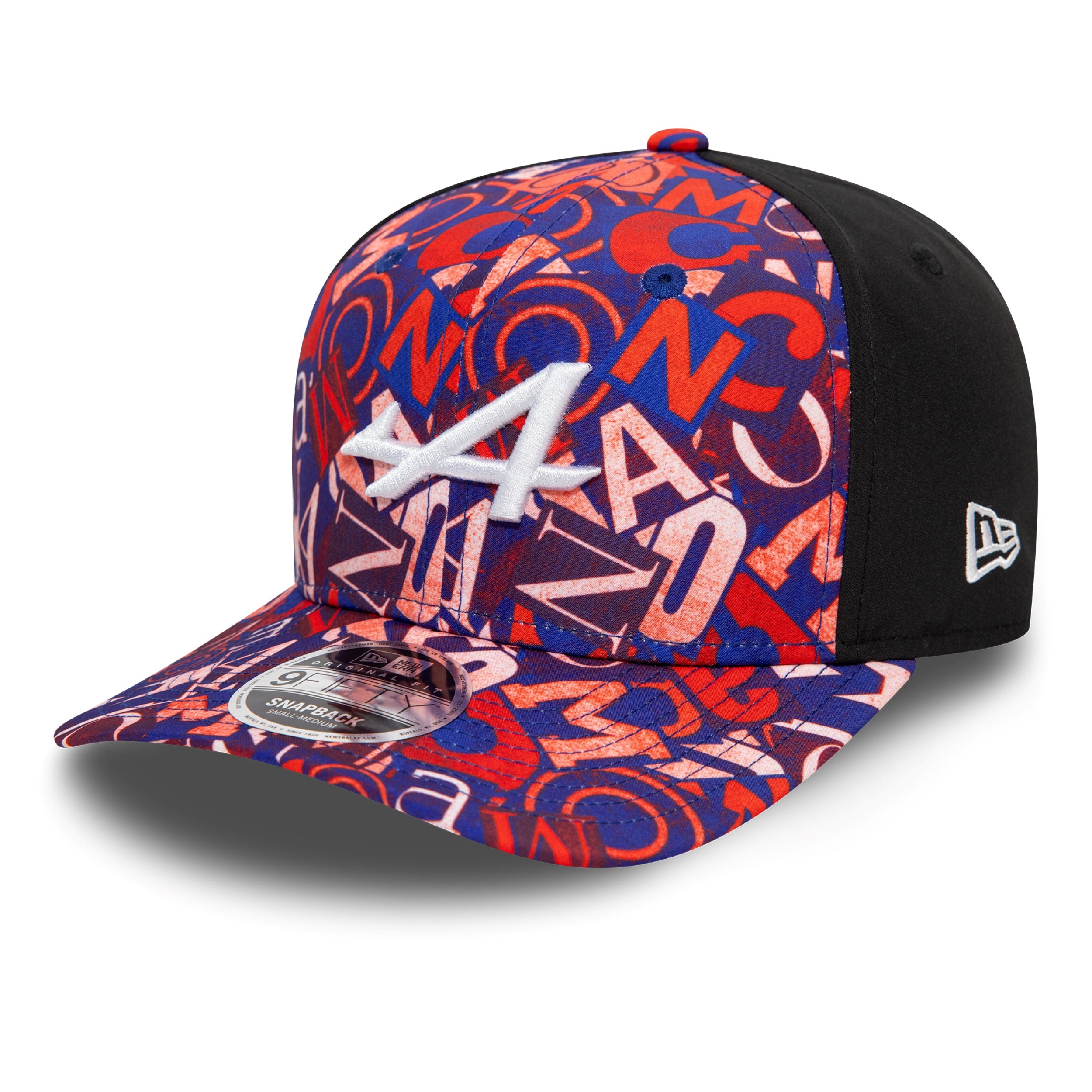 Alpine F1 Monaco 9Fifty Cap Pre Curve Cap Adults - Multicolour/Black