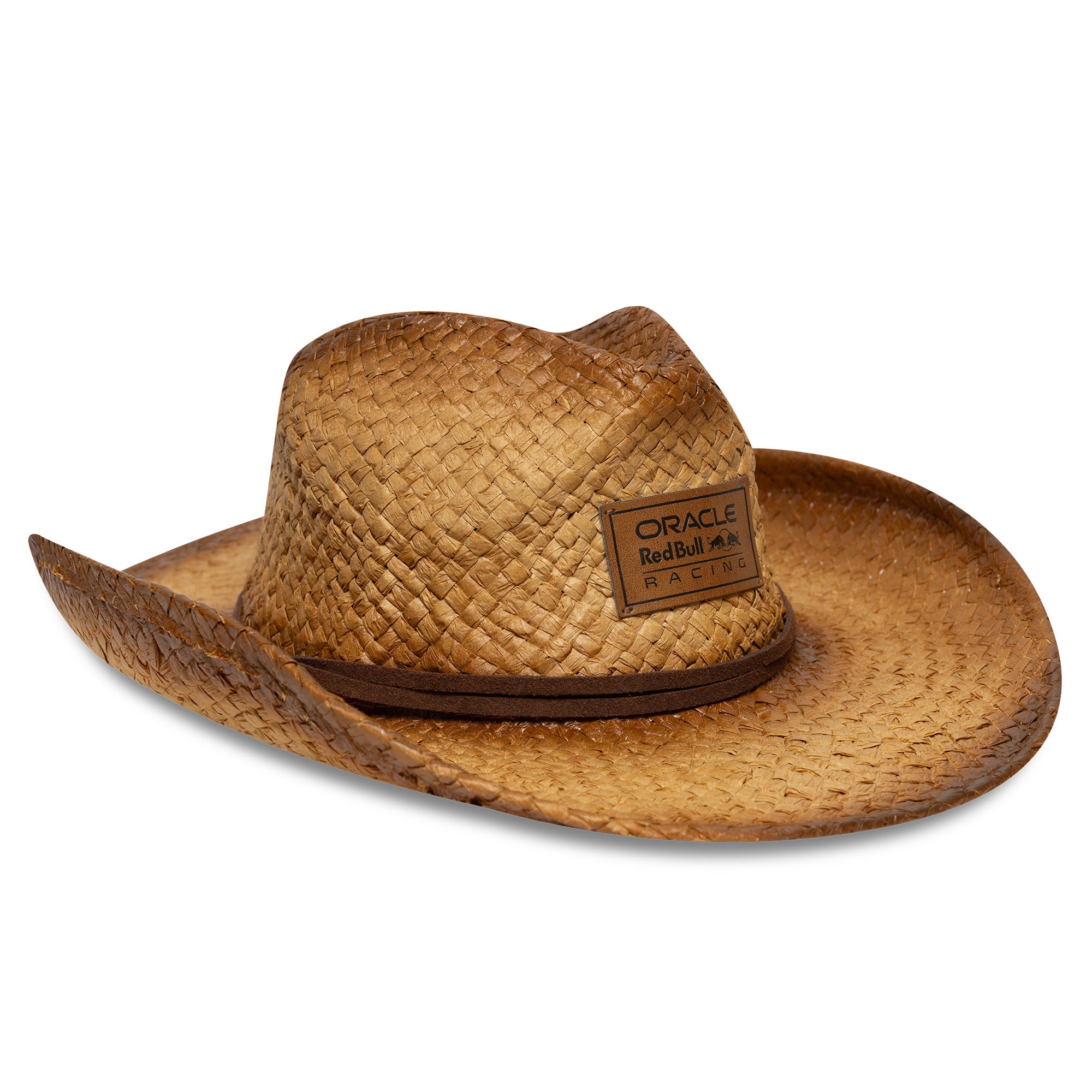 Red Bull Racing F1 Austin Straw Hat Adults - Light Brown Grain