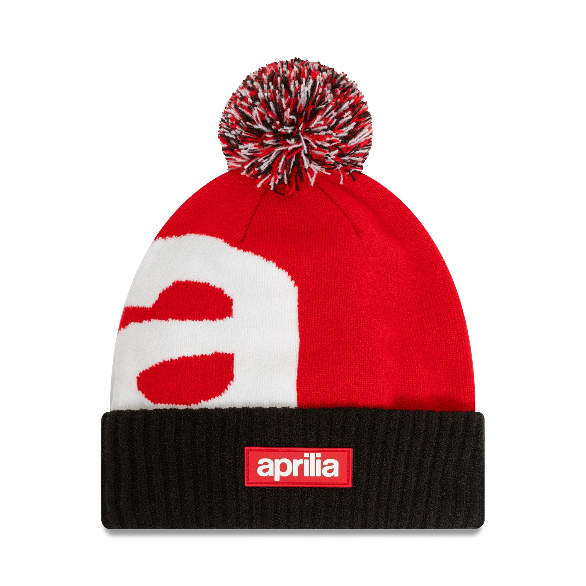 Aprilia Jacquard Cuff Beanie Adults - White/Front Door Red