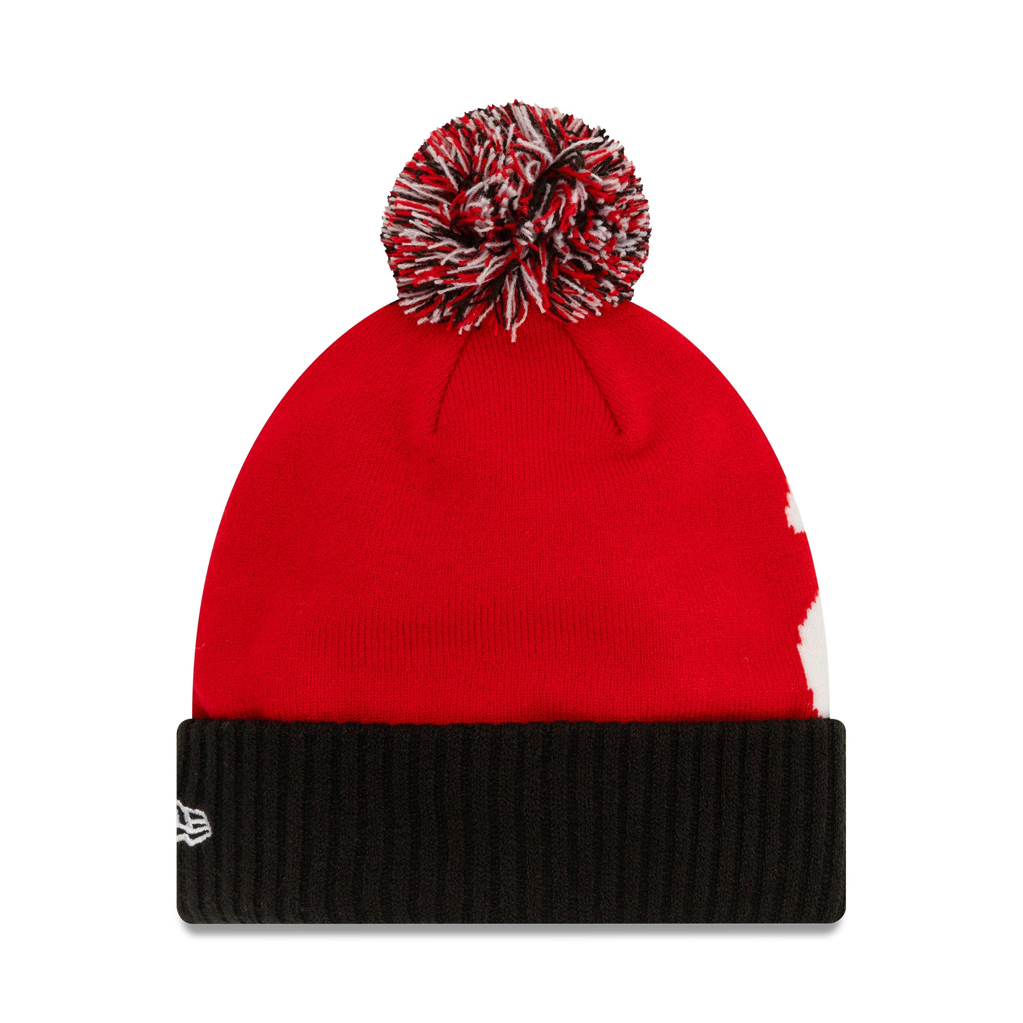 Aprilia Jacquard Cuff Beanie Adults - White/Front Door Red