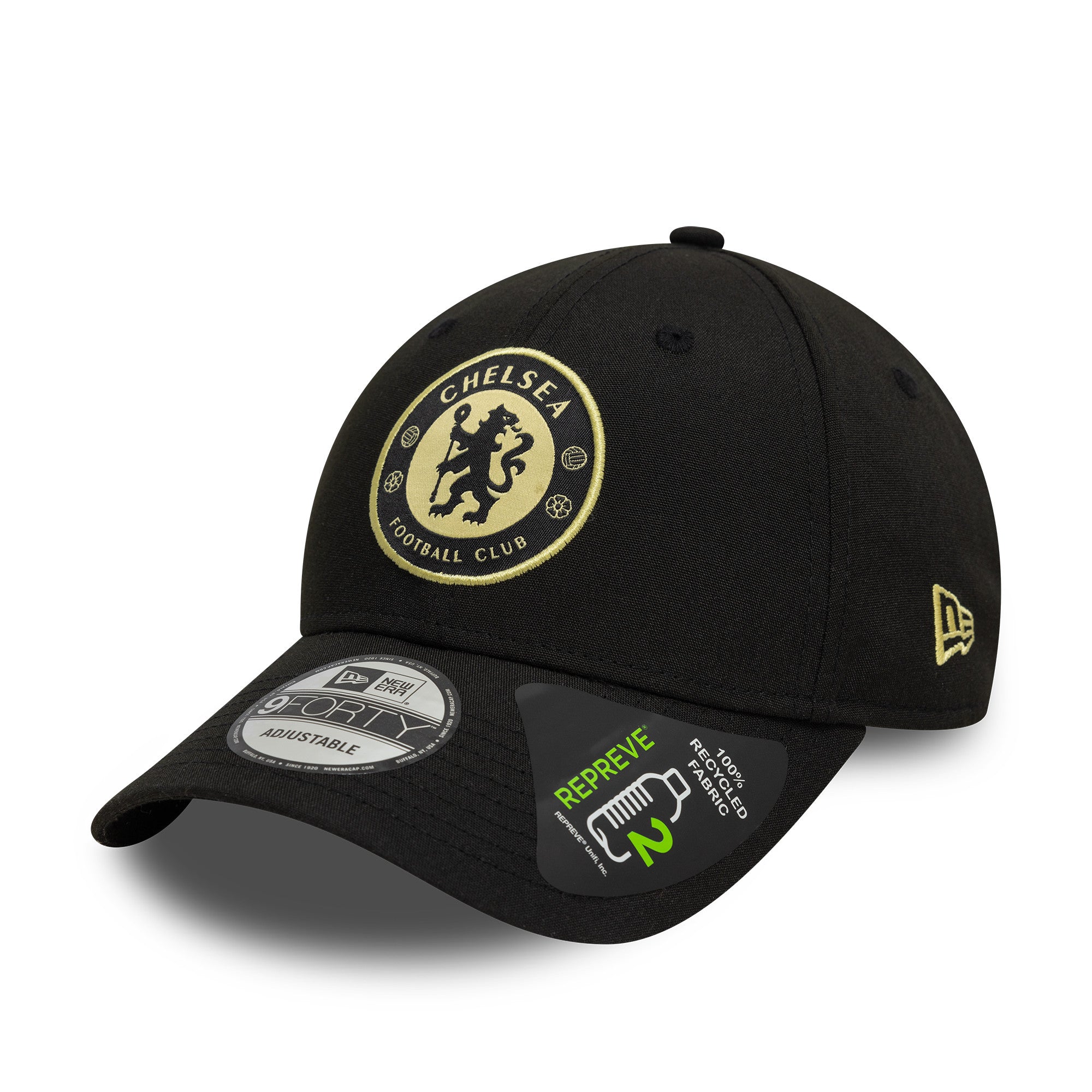 Chelsea FC Seasonal Pop 9Forty Cap Adults - Black/Soft Yellow