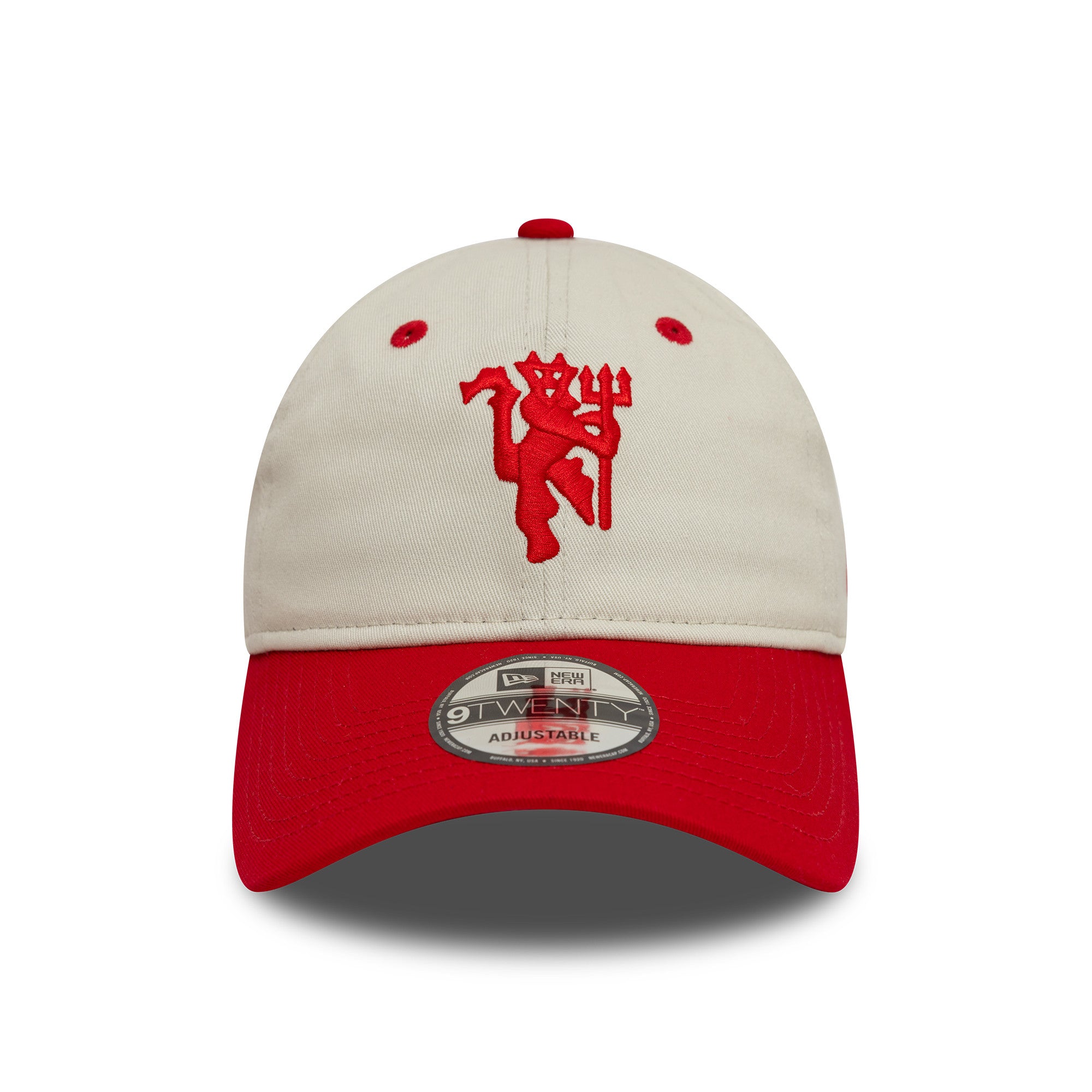 Manchester United Contrast Visor 9Twenty Cap Adults - Ivory/Scarlet