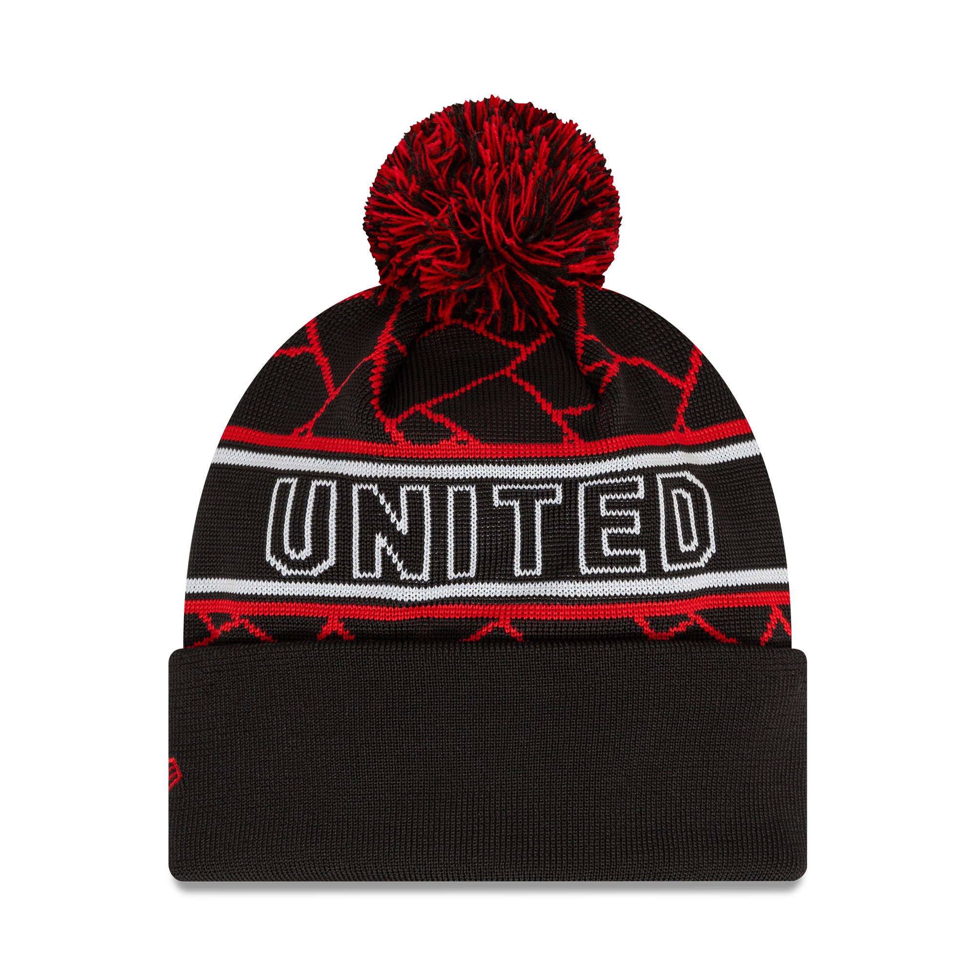 Manchester United Sport Beanie Adults - Black/Scarlet