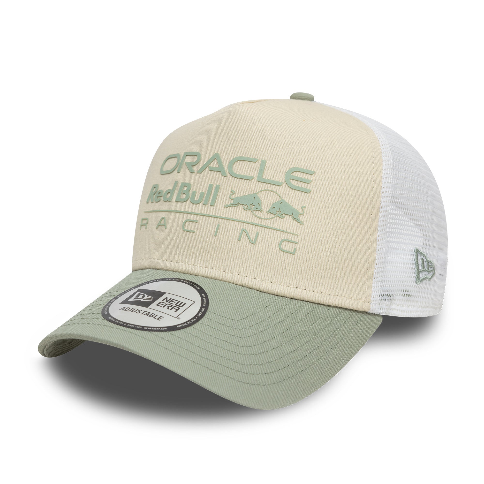 Red Bull Racing F1 Seasonal 9Forty Cap Trucker Cap Adults - Light Cream/Evergreen