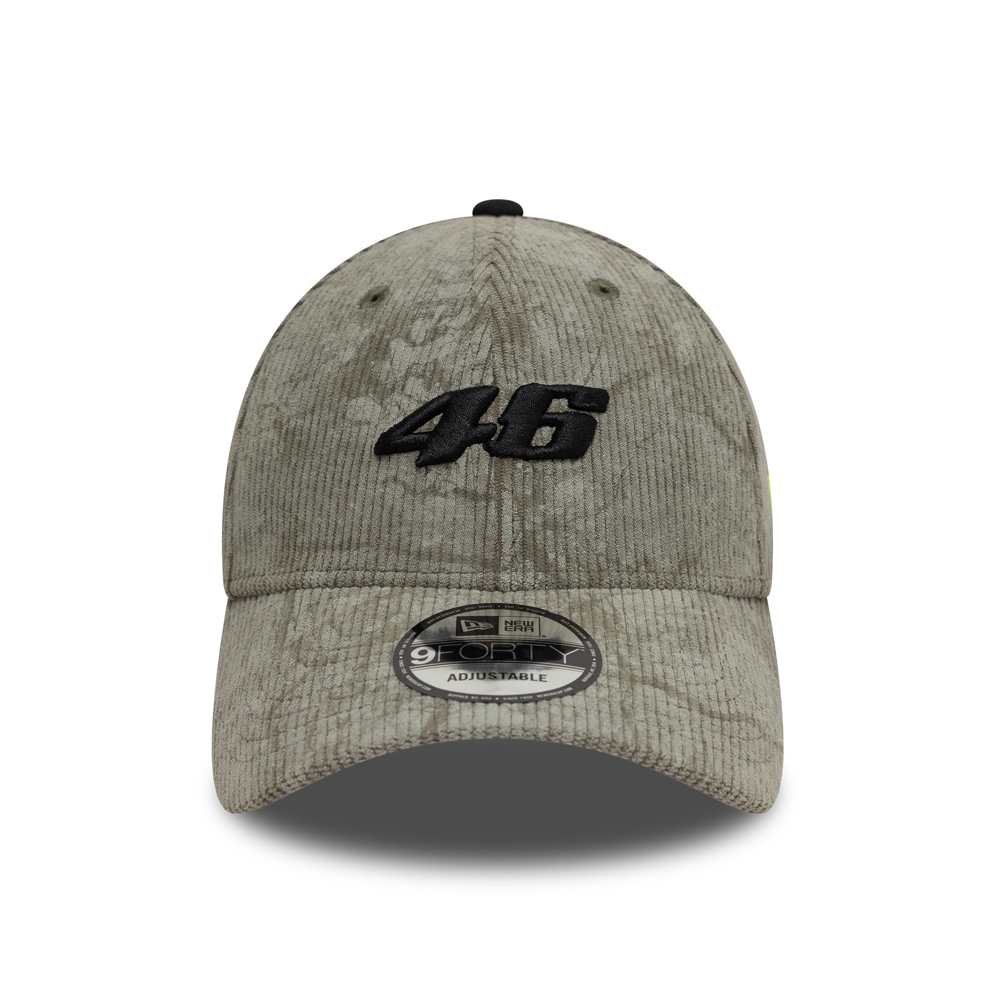 VR46 Pattern Cord 9Forty Cap Adults - Grey/Neon Yellow