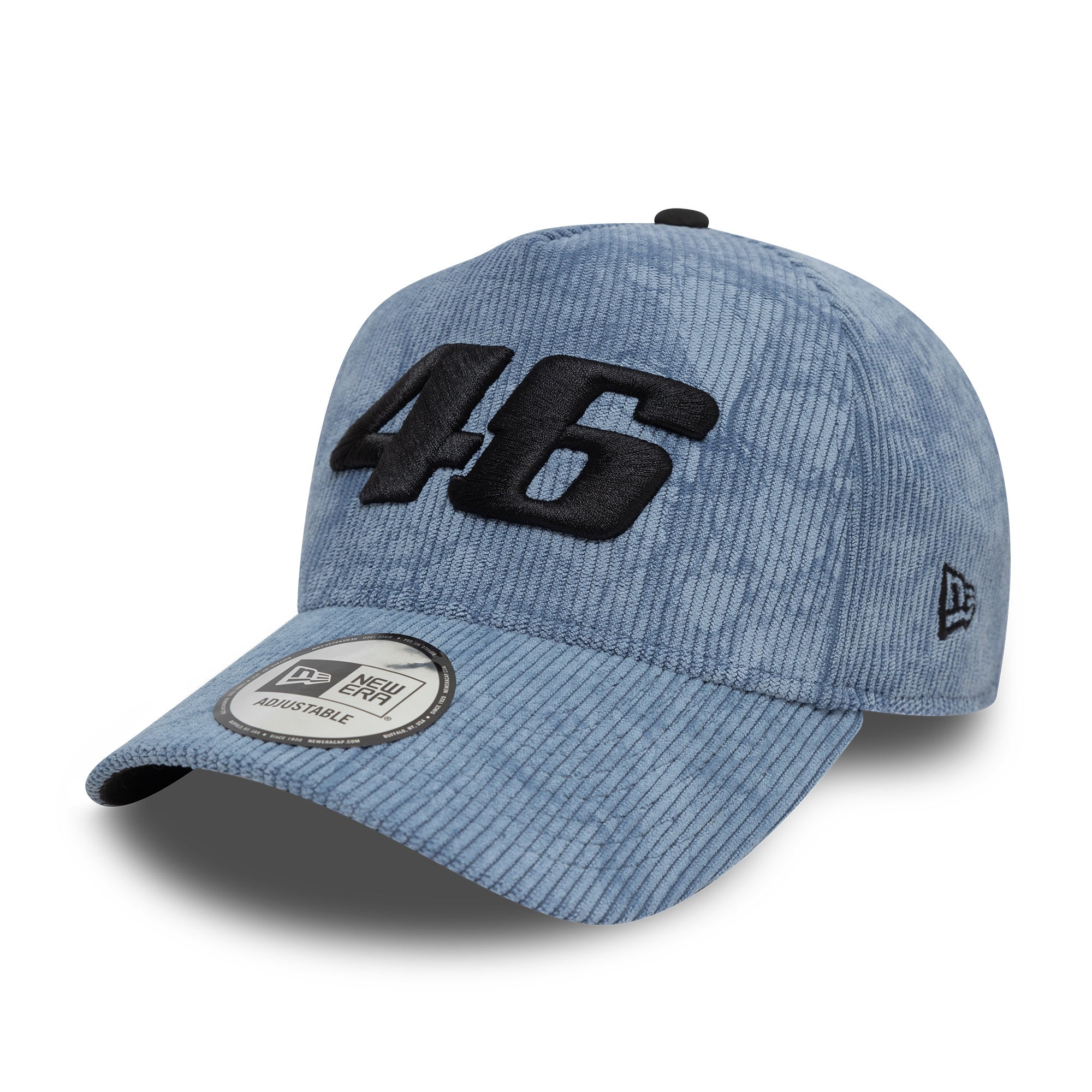 VR46 Pattern Cord Trucker Cap Adults - Blue/Neon Yellow