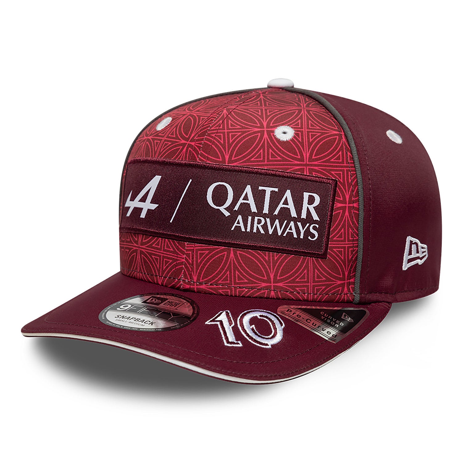 Alpine F1 Qatar 24 Pierre Gasly 9Fifty Cap Pre Curve Adults - Royal Maroon