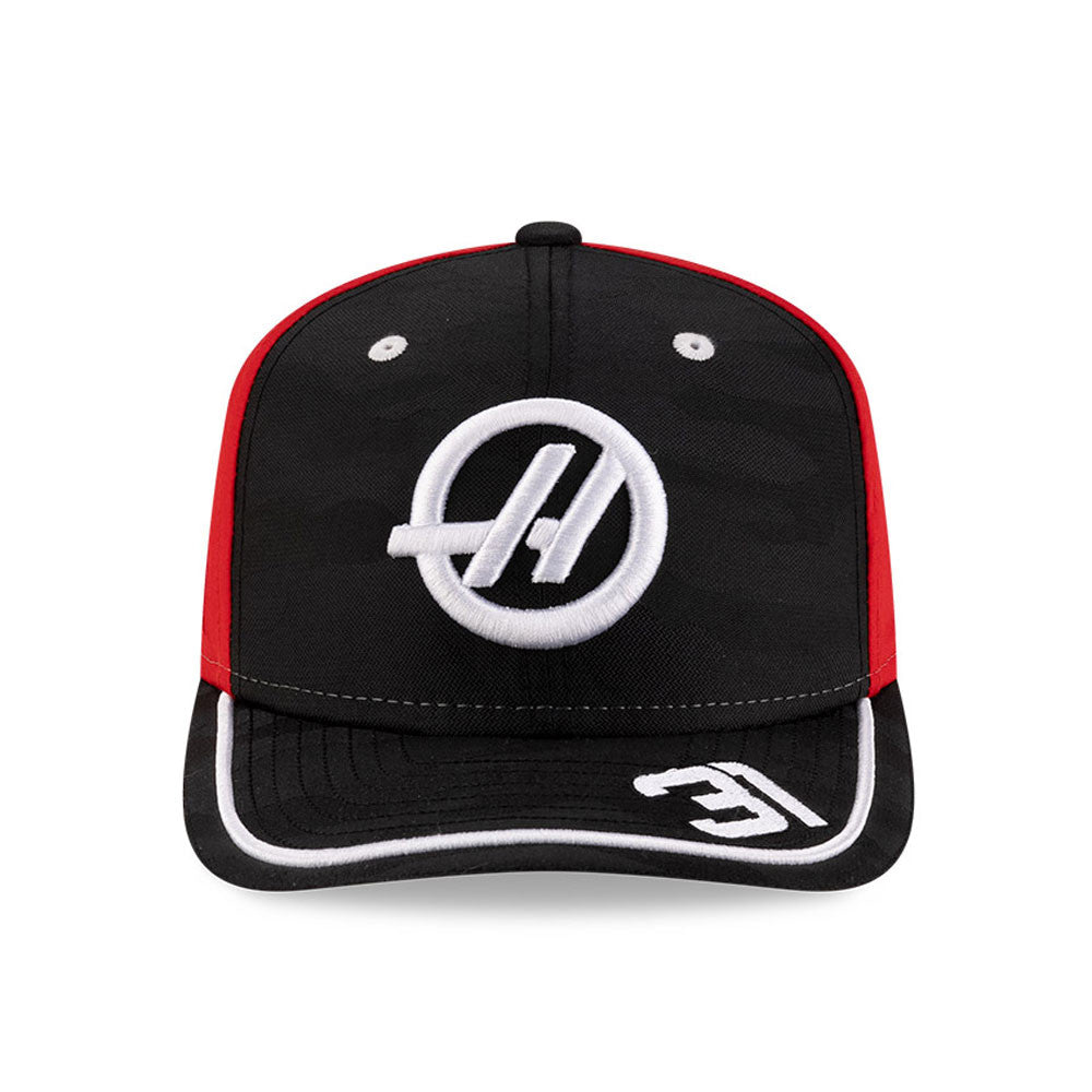 Haas F1 Team 2025 Esteban Ocon Camo 9Seventy Cap Stretch Snap Adults - Black/Scarlet
