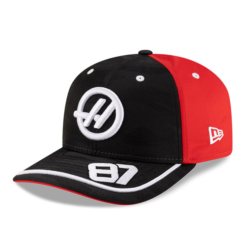 Haas F1 Team 2025 Nico Hulkenberg Camo 9Seventy Cap Stretch Snap Adults - Black/Scarlet