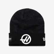 Haas F1 Team 2025 Oliver Bearman Camo Cuff Beanie Adults - Black/Scarlet
