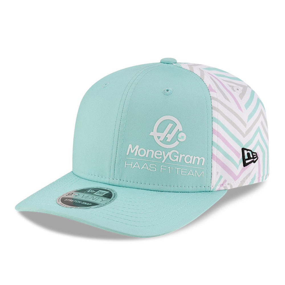 Haas F1 Team 2025 Miami 9Seventy Cap Stretch Snap Adults - Turquoise