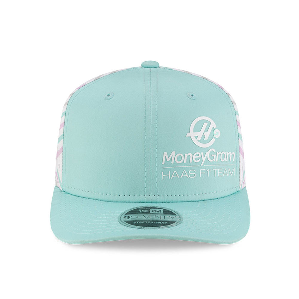 Haas F1 Team 2025 Miami 9Seventy Cap Stretch Snap Adults - Turquoise
