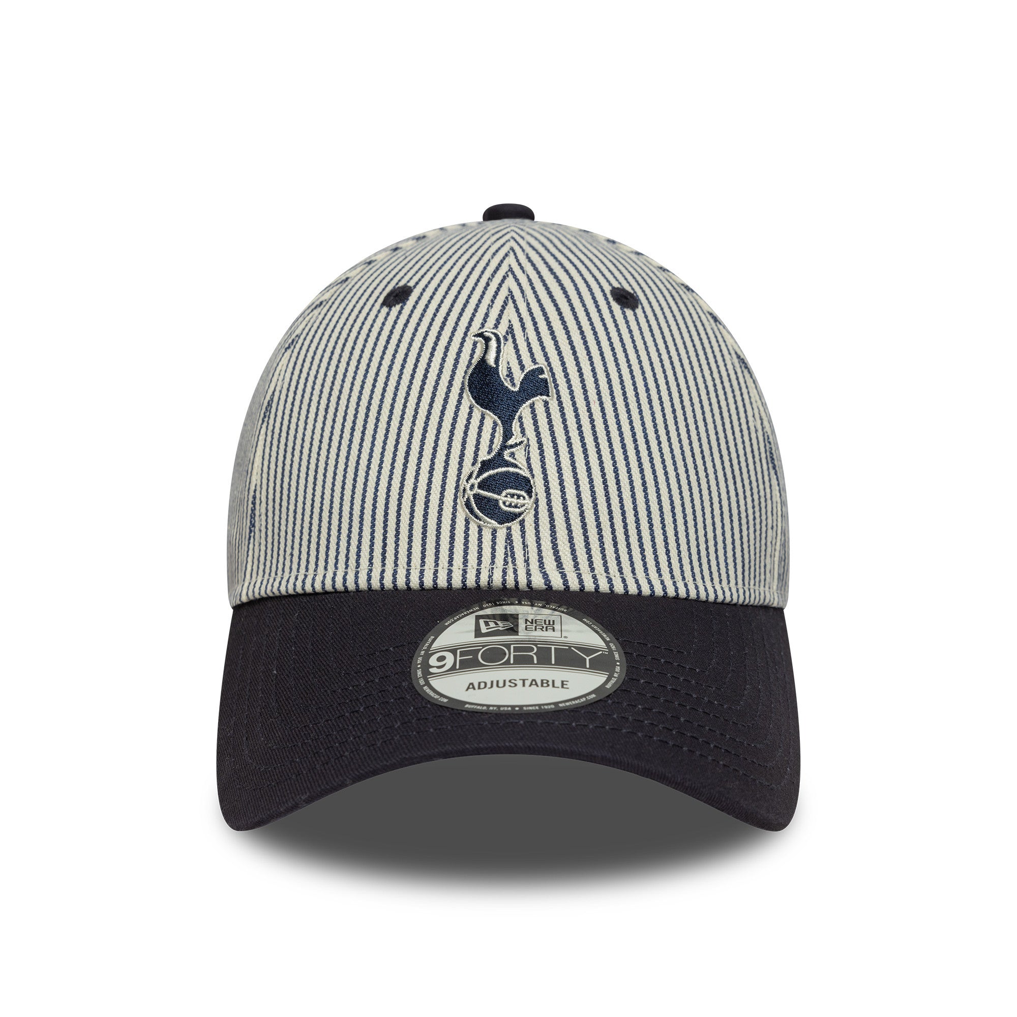 Tottenham Hotspur Contrast Pinstripe 9Forty Cap Adults - Ivory/Navy