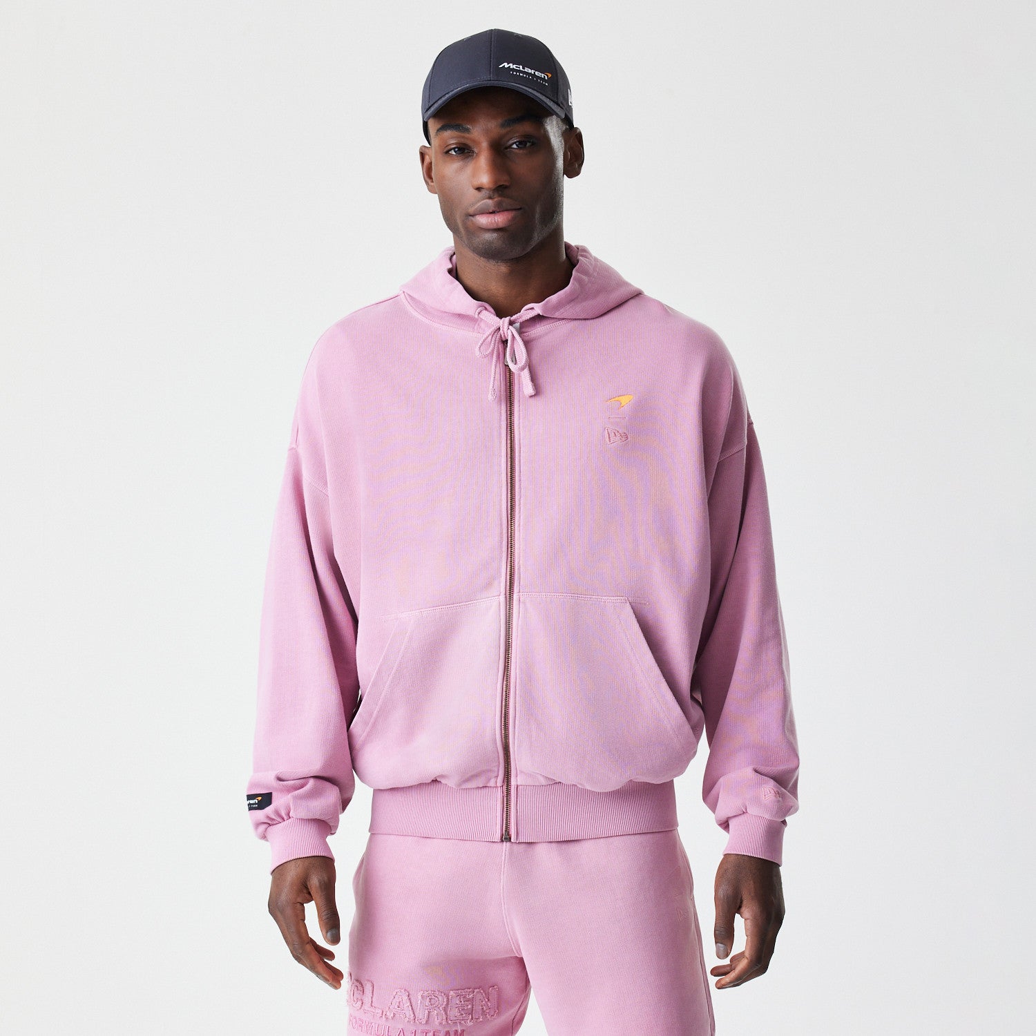 McLaren Racing F1 Washed Fz Oversized Hoodie Adults - Dark Pink