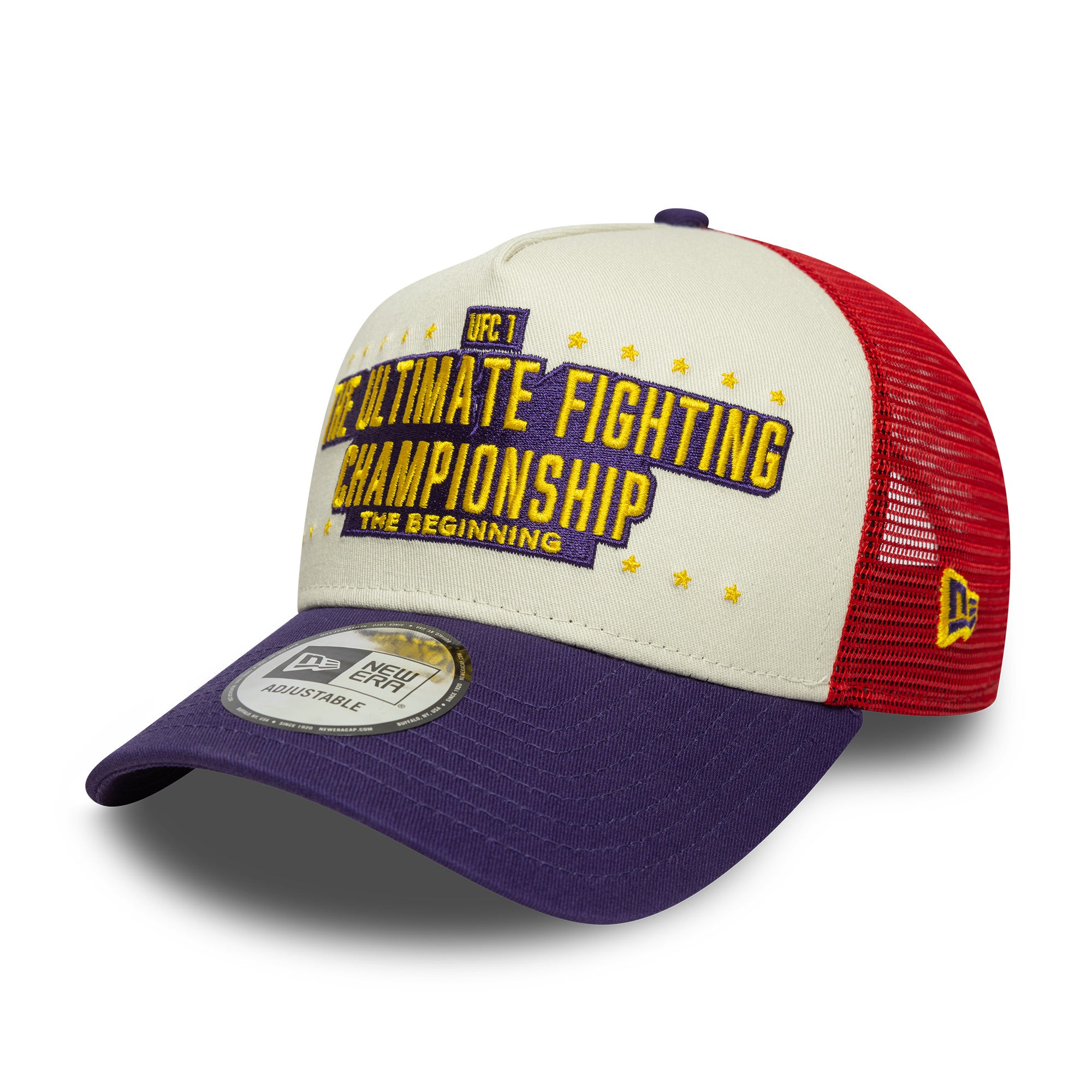 UFC Ultiman 9Forty Cap Af Trucker Cap Adults - Light Cream/Purple