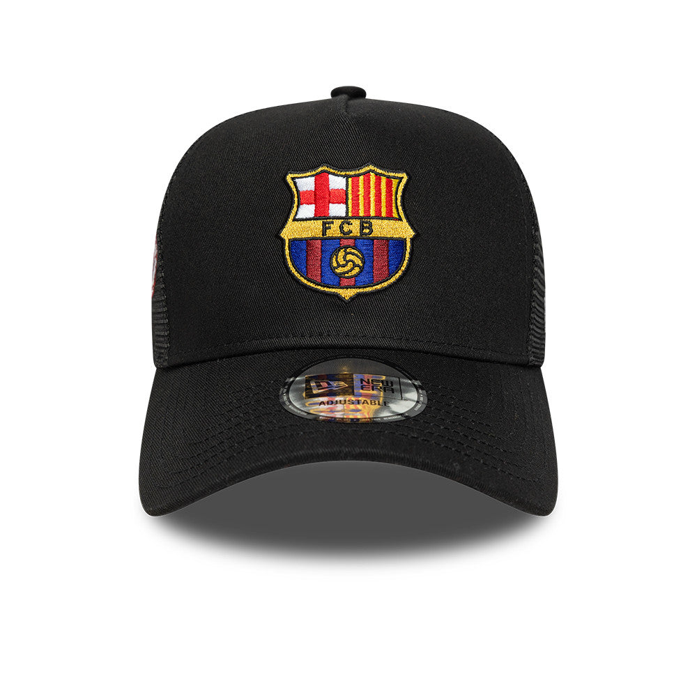 FC Barcelona Patch Trucker Cap Adults - Black