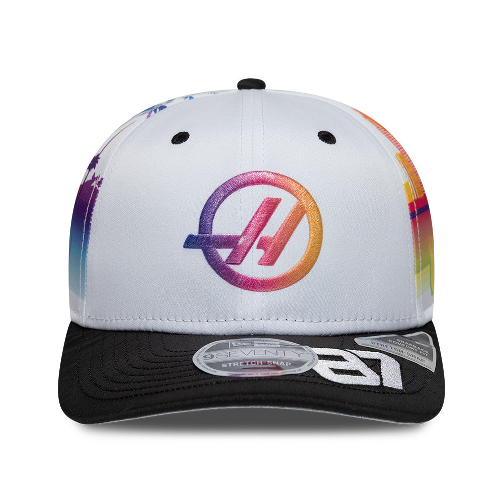 Haas F1 Oliver Bearman Miami 9Seventy Cap Stretch Snap Adults - White