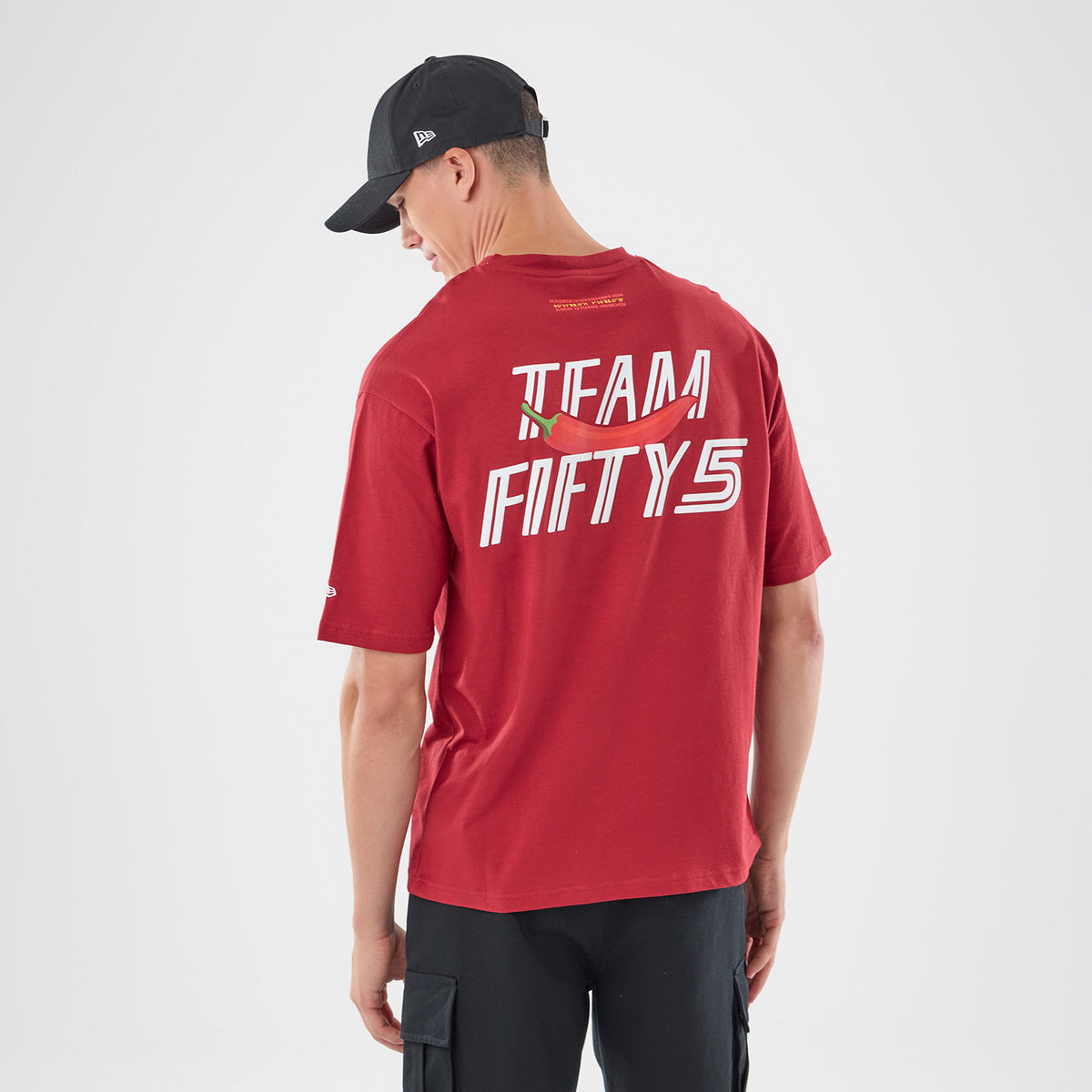 Team Fifty5 Madrid Oversized Tee Adults - Red