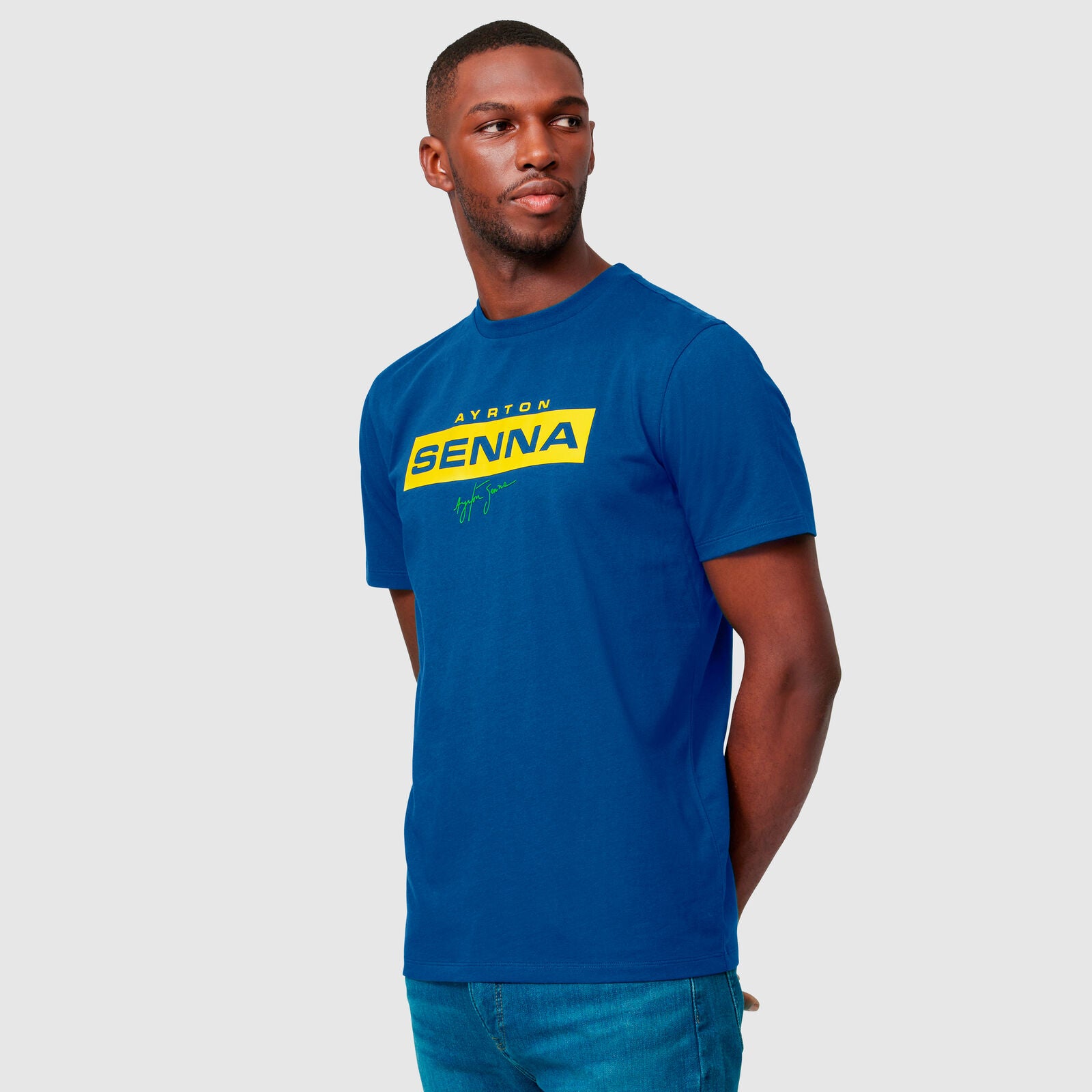 Ayrton Senna Logo Tee - Blue