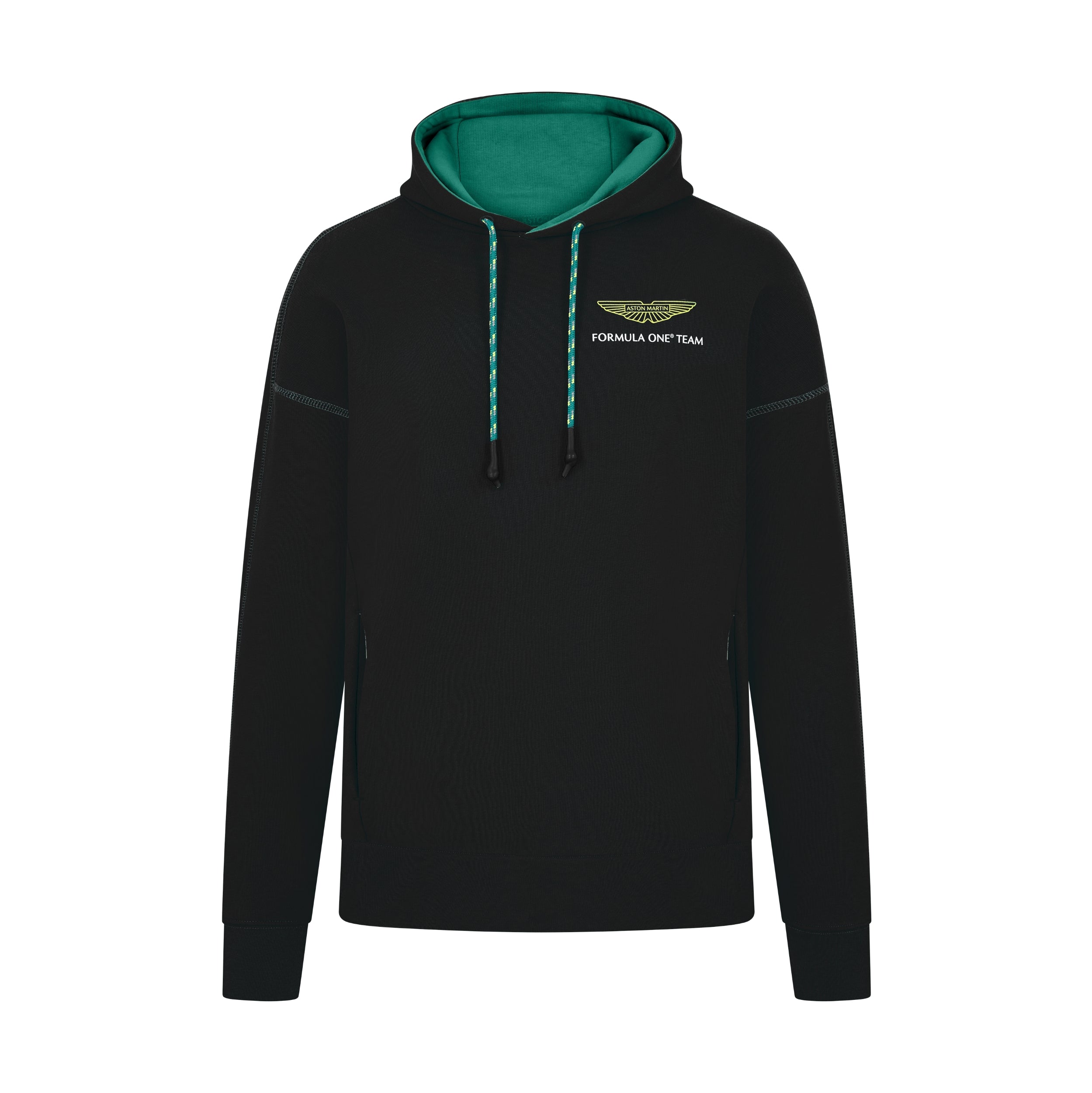 Aston Martin F1 Logo Hoodie Mens - Black