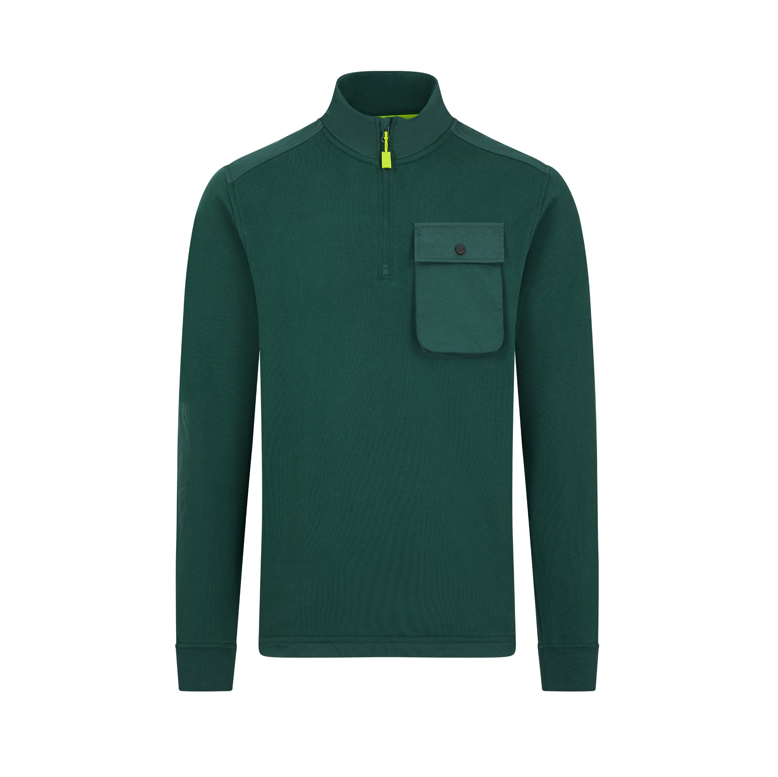 Aston Martin F1 Lifestyle Quarter Zip Sweat Mens - Dark Green