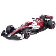 Bburago Alfa Romeo F1 C42 Valtteri Bottas 77 Model Car Unisex - Red - 1:43 Scale