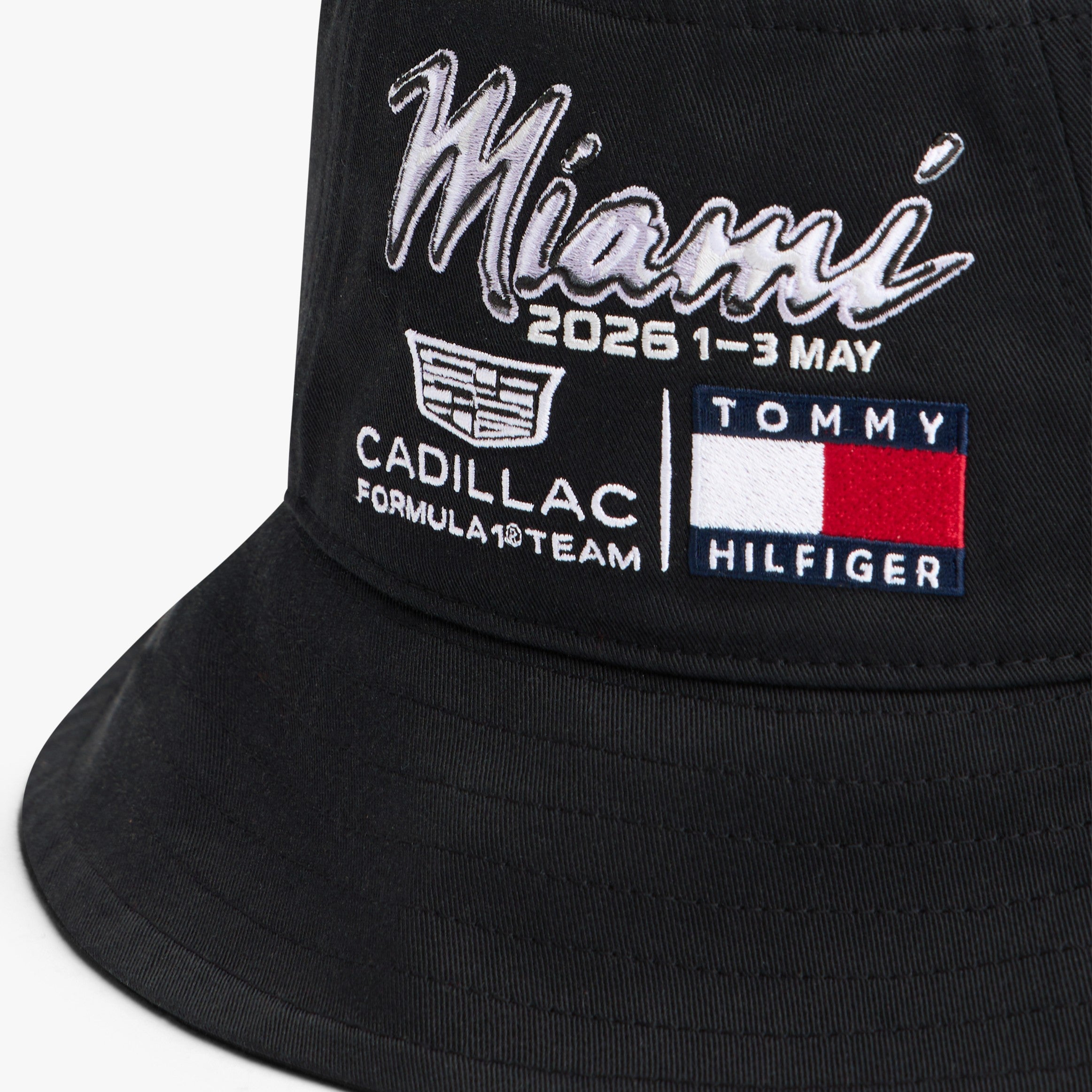 Cadillac F1 X Tommy Hilfiger Miami Bucket Hat Adults - Black