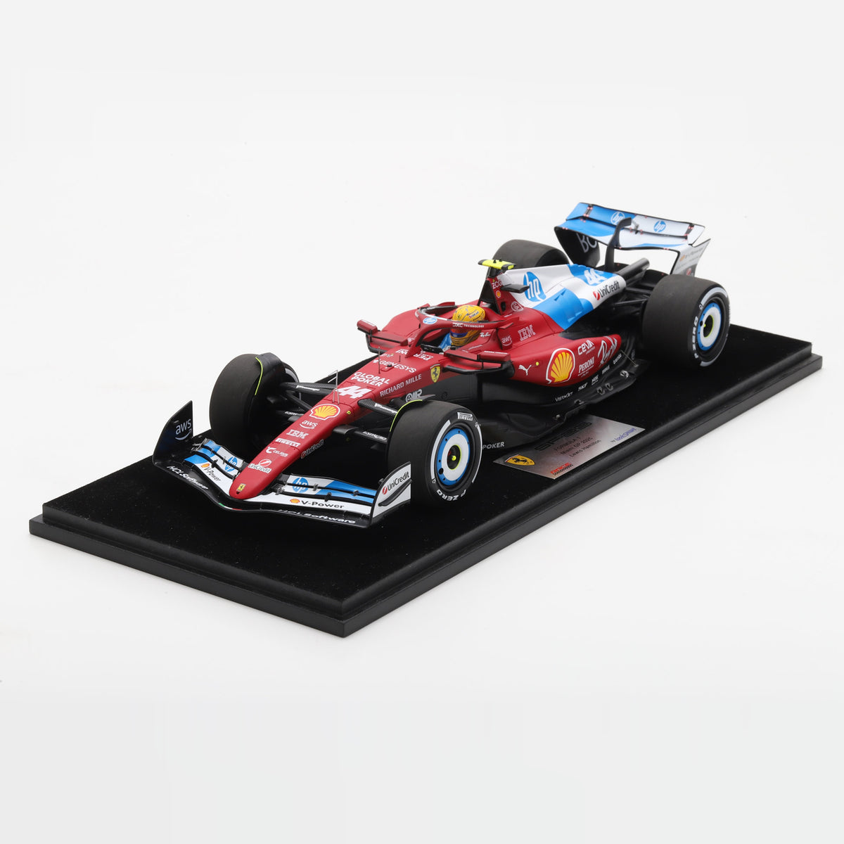 Looksmart Scuderia Ferrari SF-25 Lewis Hamilton 2025 Miami GP F1 Car Adults - Rosso Corsa - 1:18 Scale