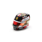 Looksmart Scuderia Ferrari F1 Team Charles Leclerc 2025 Abu Dhabi GP Mini Helmet Adults - Black - 1:5 Scale
