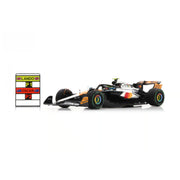 Spark McLaren Racing F1 Team MCL39 Lando Norris 2025 Silverstone GP Winner F1 Car And Pit Board Adults - Chrome - 1:43 Scale