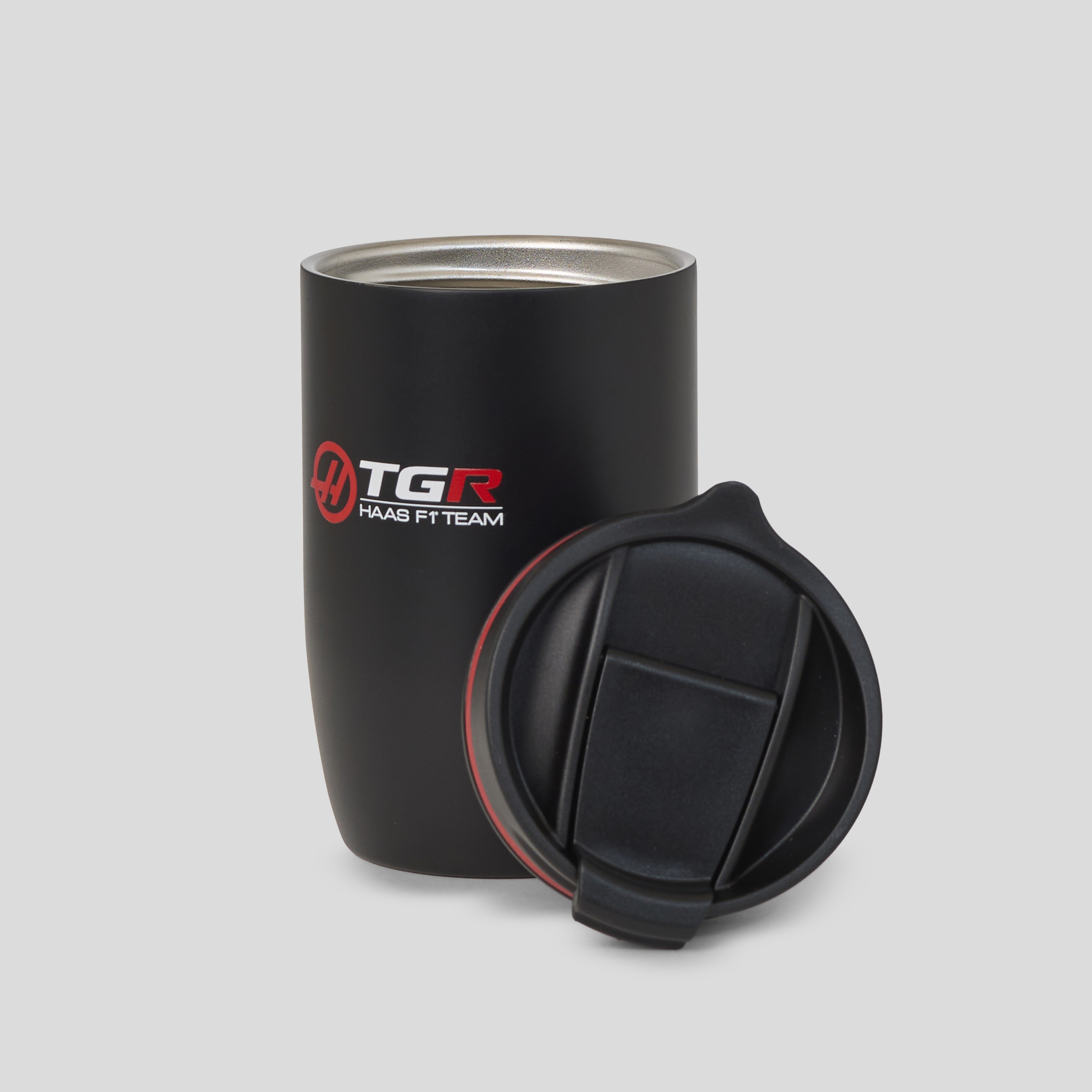 Haas F1 Travel Coffee Cup Unisex - Castore Black/Flame Scarlet
