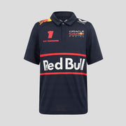 Red Bull Racing F1 Team 2025 Max Verstappen Short Sleeve Polo Shirt Kids - Night Sky