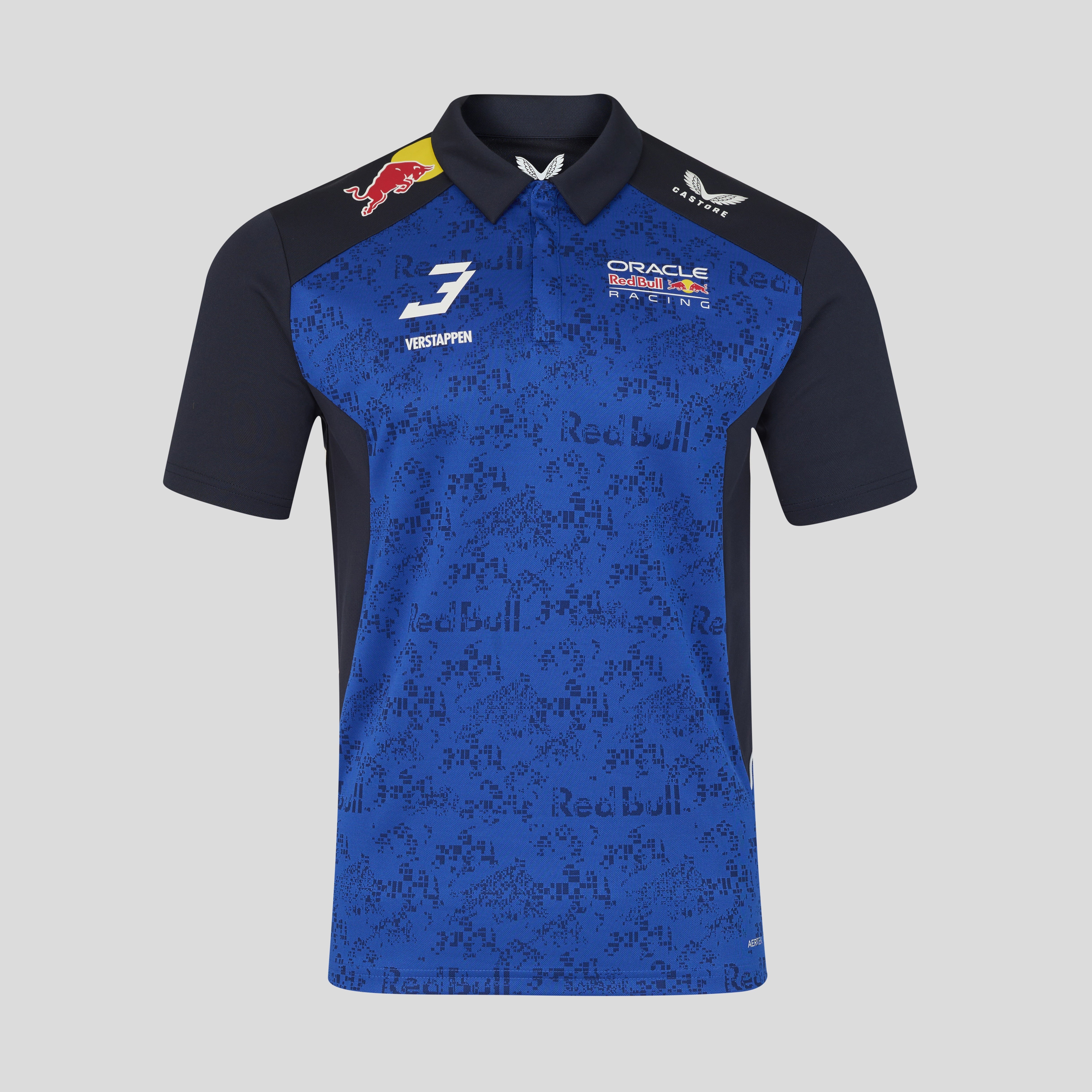 Red Bull Racing F1 Team 2026 Polo Driver Max Verstappen Mens - Night Sky / Surf The Web