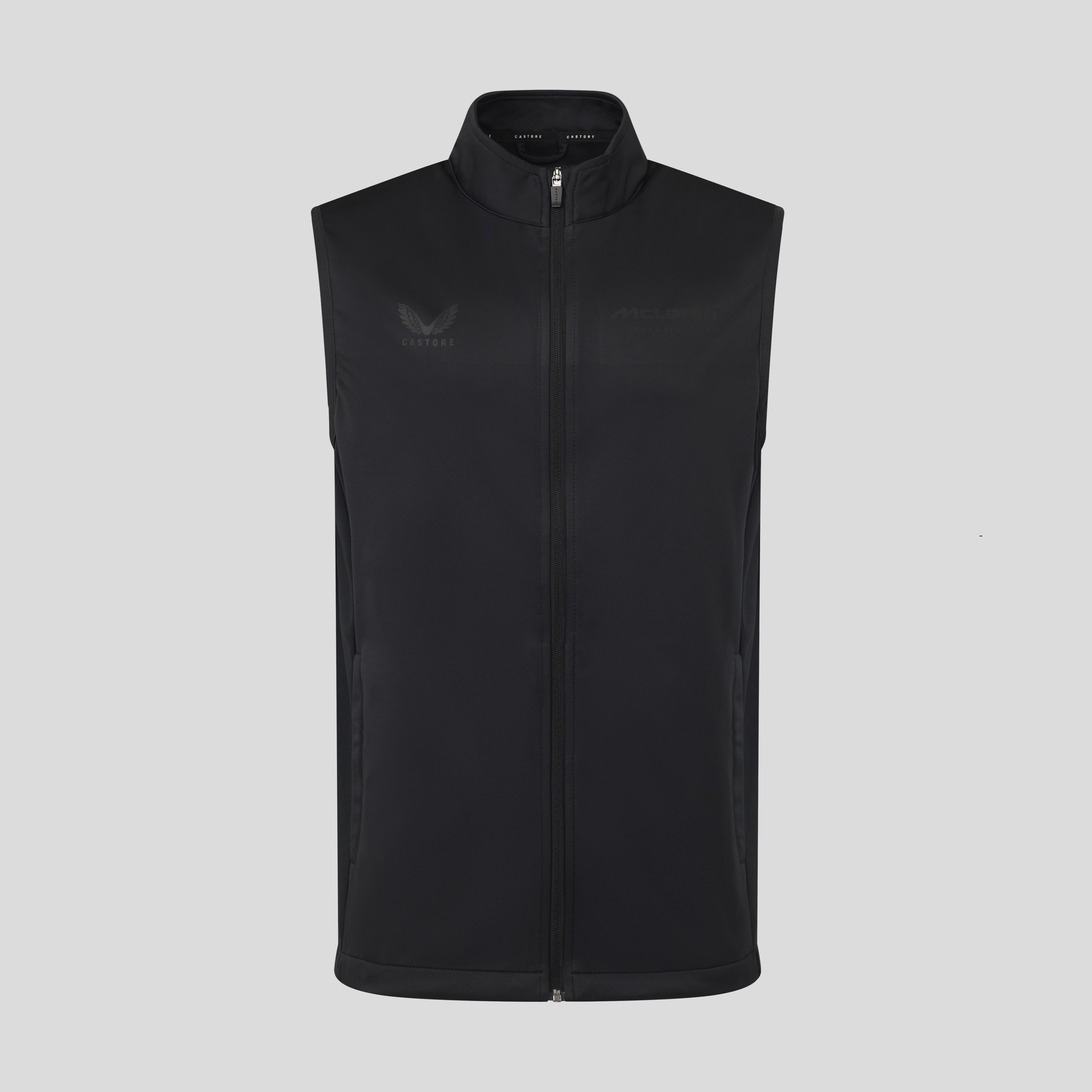 McLaren Racing F1 Black on Black Softshell Gilet Unisex - Black